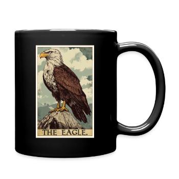 Adler - Tasse einfarbig - Schwarz - Rechts