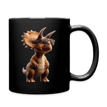 Triceratops Dinosaure Dinos Triceratops Dino - Mug uni - noir - Droite