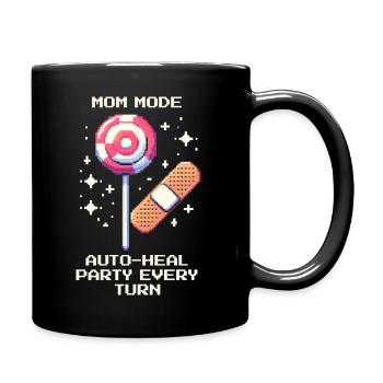 Mommy Mode: Auto-Heal Every Round | Parents - Full Colour Mug - black - Right