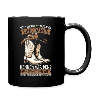 Line Dancing Cowboy Line Dancer Line Dance - Tasse einfarbig - Schwarz - Rechts