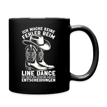 Line Dancing Cowboy Line Dancer Line Dance - Tasse einfarbig - Schwarz - Rechts