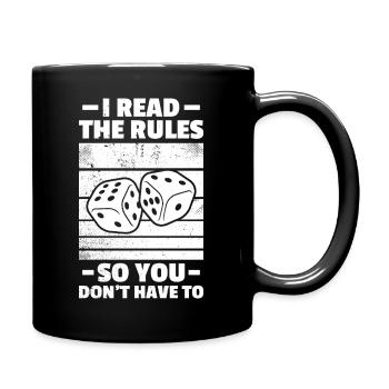 I read the rules Board Game - Full Colour Mug - black - Right