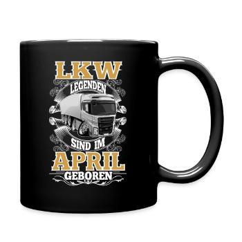 Anniversaire de chauffeur de camion Avril - Mug uni - noir - Droite