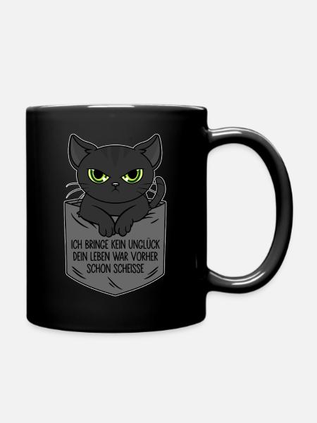 Je n’apporte aucun malheur - la vie était déjà de la merde - Mug uni - noir