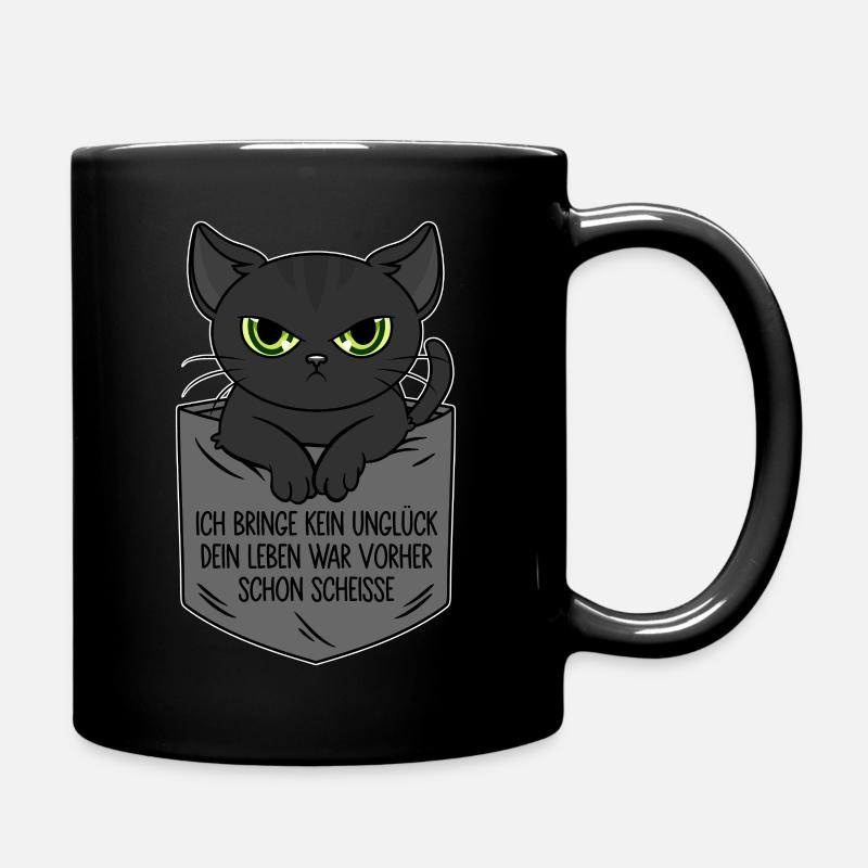 Je n’apporte aucun malheur - la vie était déjà de la merde - Mug uni - noir