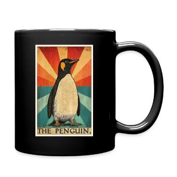 Pinguine Pinguin - Tasse einfarbig - Schwarz - Rechts