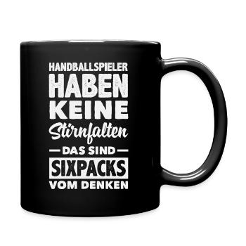 Handballspieler Handball Handballer Geschenke - Tasse einfarbig - Schwarz - Rechts