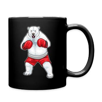 Polar Bear Boxer Boxing Gloves Boxing - Full Colour Mug - black - Right