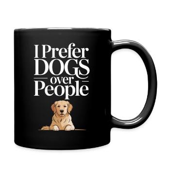 I Prefer Dogs Over People - Full Colour Mug - black - Right