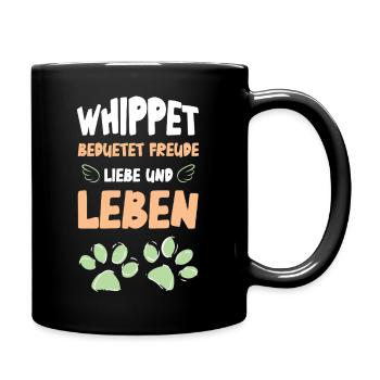 Conception de la vie amoureuse Whippet - Mug uni - noir - Droite