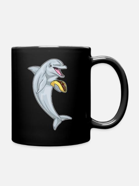 Delfin Taco - Tasse einfarbig - Schwarz