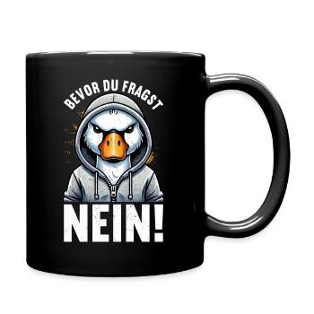 Avant que tu ne demandes, pas de cygne. Mauvaise humeur. - Mug uni - noir - Droite