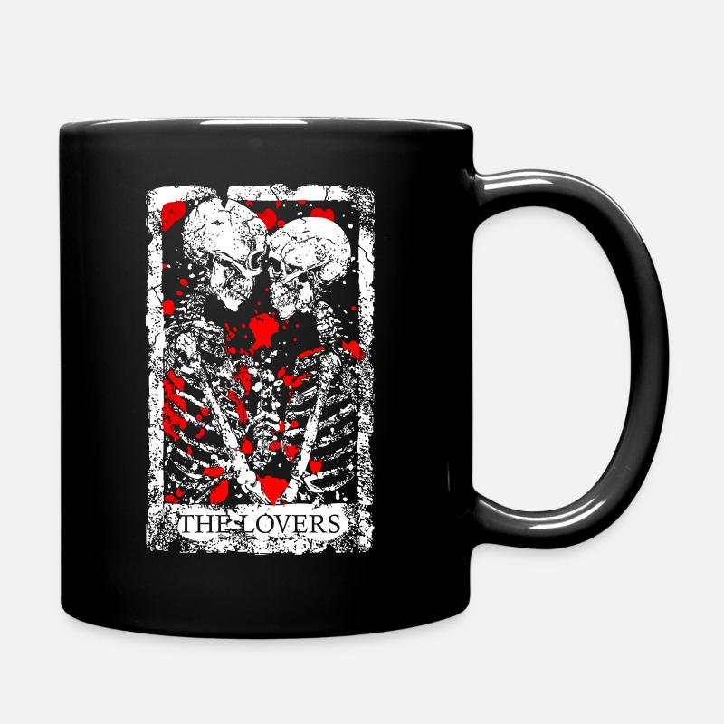 Die Liebenden - Tasse einfarbig - Schwarz
