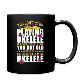 Hawaiian Ukulele Uke Retired You - Full Colour Mug - black - Right