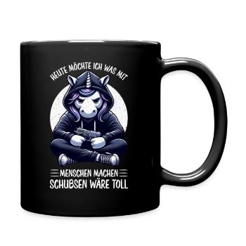 Aujourd’hui, je veux faire quelque chose avec les gens Pousser - Mug uni - noir - Droite