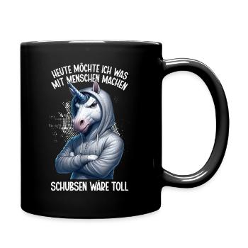 Aujourd’hui, je veux faire quelque chose avec les gens Pousser - Mug uni - noir - Droite