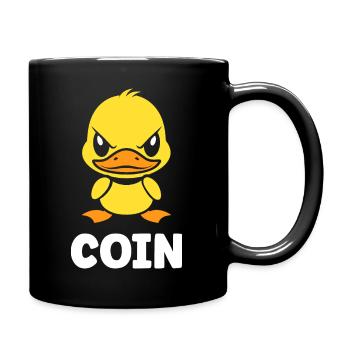Yellow Duck Mascot Coin - Full Colour Mug - black - Right