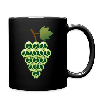 Crânes de raisins - Mug uni - noir - Droite