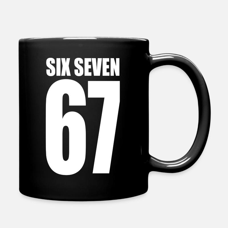 67 - six seven sixseven meme viral - Tasse einfarbig - Schwarz