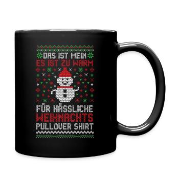 Weihnachtsmann Weihnachtszeit Weihnachts - Tasse einfarbig - Schwarz - Rechts