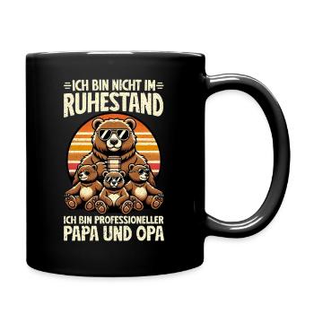 Je ne suis pas à la retraite, je suis papa et grand-père - Mug uni - noir - Droite