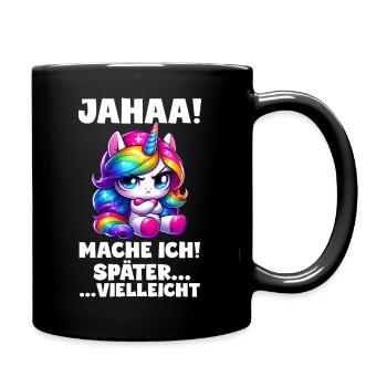 yes, maybe I'll make unicorn lovers later - Full Colour Mug - black - Right