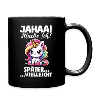 yes, maybe I'll make unicorn lovers later - Full Colour Mug - black - Right