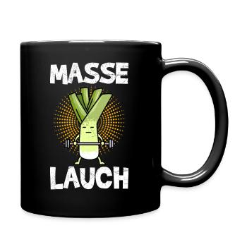 Haltérophile MASS LEEK Gym Drôle - Mug uni - noir - Droite
