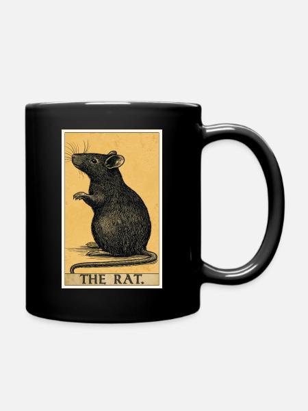 Ratten Ratte - Tasse einfarbig - Schwarz