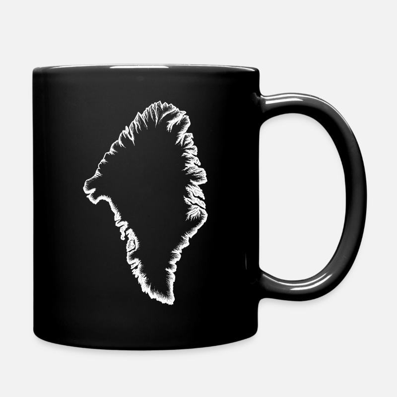 Silhouette du Groenland blanche - Mug uni - noir