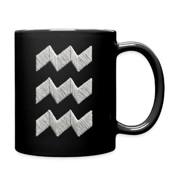 Eindhoven Vibes origami-bestickter Look (gedruckt) - Tasse einfarbig - Schwarz - Rechts