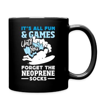 Surfeur Surfeur Bodyboarder - Mug uni - noir - Droite