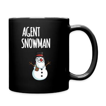 Agent Snowman - Tasse einfarbig - Schwarz - Rechts