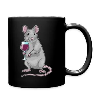 Mouse Red Wine - Full Colour Mug - black - Right