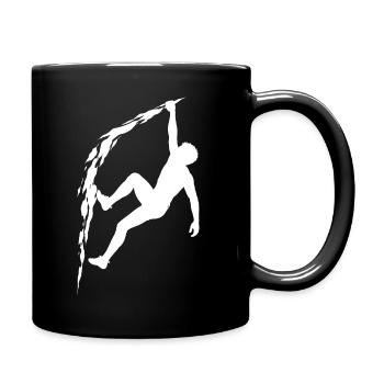 Escalade Silhouette Escalade Libre Montagne Sport Extrême - Mug uni - noir - Droite
