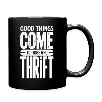 Good Things Come Thrift - Full Colour Mug - black - Right