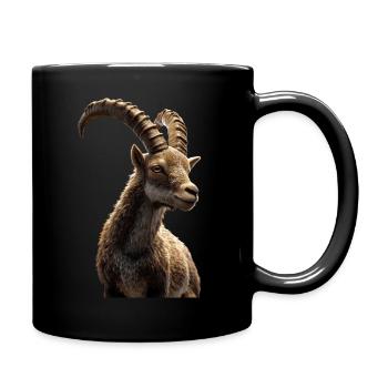 Steinbock Ziege Alpensteinbock Capricorn Ziegen - Tasse einfarbig - Schwarz - Rechts