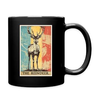 Rentiere Rentier - Tasse einfarbig - Schwarz - Rechts