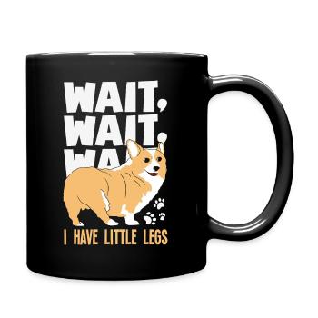 Attends-moi, j’ai de petites jambes - Mug uni - noir - Droite
