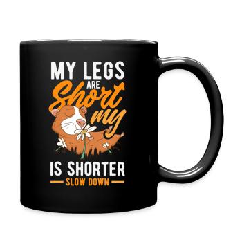 Attends-moi, j’ai de petites jambes - Mug uni - noir - Droite