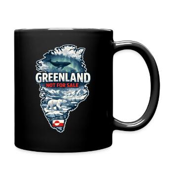 Greenland Denmark USA Polar Animals Whale Bear Funny - Full Colour Mug - black - Right