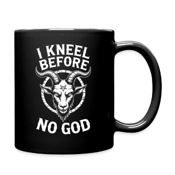 Kein Gott-Ziegen-Emblem - Tasse einfarbig - Schwarz - Rechts