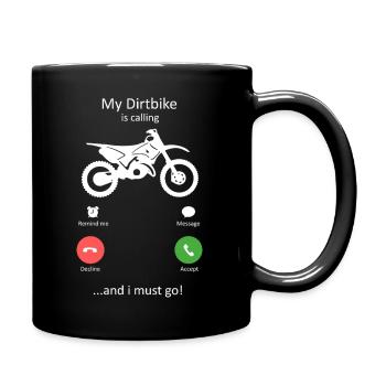 Ma moto m’appelle et je dois y aller - Mug uni - noir - Droite