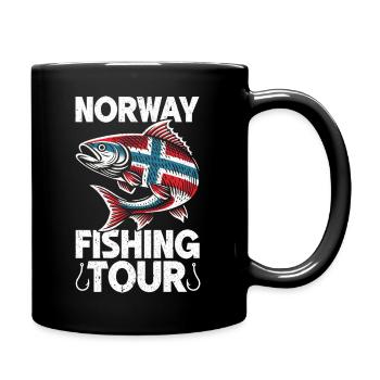 Norway Fischer Fish Angeln Angler Norwegen - Tasse einfarbig - Schwarz - Rechts