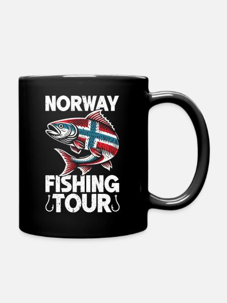 Norway Fischer Fish Angeln Angler Norwegen - Tasse einfarbig - Schwarz