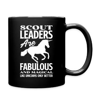 Scout Leader Are Fabulous Funny Scouting Unicorn - Tasse einfarbig - Schwarz - Rechts