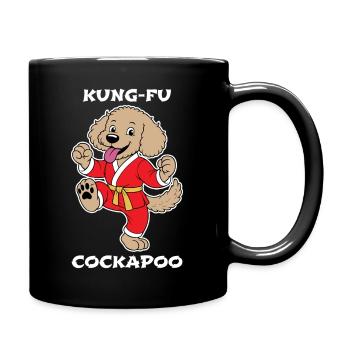 Cockapoo Kung-Fu - Tasse einfarbig - Schwarz - Rechts