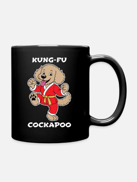 Cockapoo Kung-Fu - Full Colour Mug - black