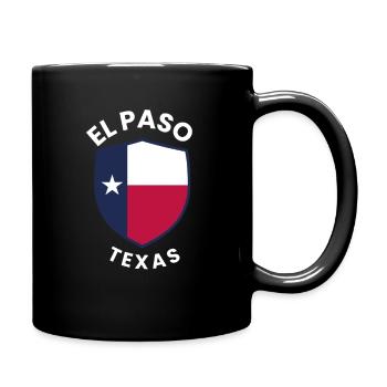 El Paso Texas Shield Flag - Full Colour Mug - black - Right