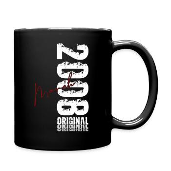 18th Birthday Gift Husband Wife March 2008 - Full Colour Mug - black - Right